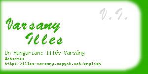 varsany illes business card
